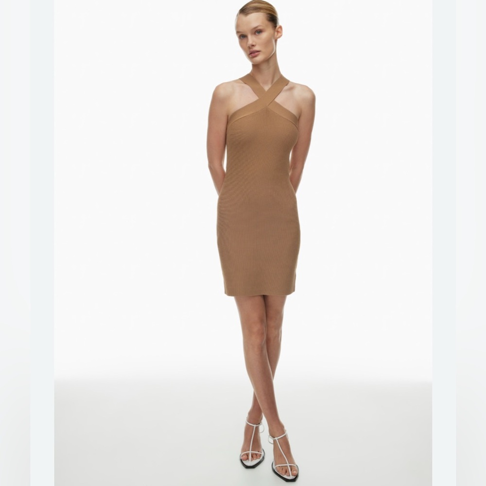 NEW Aritzia Wilfred Brow. Sculpt Knit Criss Cross Dress